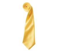 Premier Mens Plain Satin Tie (Narrow Blade) (Sunflower) - Yellow - One Size