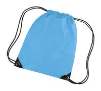 (One Size, Surf Blue) Bagbase Premium Gymsac Water Resistant Bag (11 Litres)
