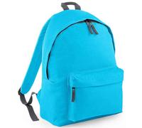(One Size, Surf Blue/Graphite) Bagbase Original Fashion Backpack