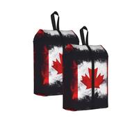 One Size Travel Shoe Storage Bag, Canadian Flag Print Foldable Dust-Proof Shoe Packing Organizer, Gifts for Women and Men