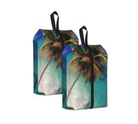 One Size Travel Shoe Storage Bag, Caribbean Islands Print Foldable Dust-Proof Shoe Packing Organizer, Gifts for Women and Men