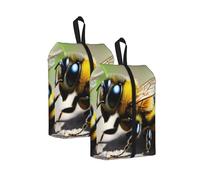 One Size Travel Shoe Storage Bag, Cute Little bee Print Foldable Dust-Proof Shoe Packing Organizer, Gifts for Women and Men