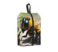 One Size Travel Shoe Storage Bag, Cute Little bee Print Foldable Dust-Proof Shoe Packing Organizer, Gifts for Women and Men