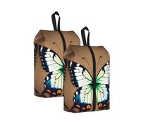 One Size Travel Shoe Storage Bag, Cute Little Butterfly Print Foldable Dust-Proof Shoe Packing Organizer, Gifts for Women and Men