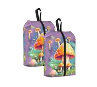 One Size Travel Shoe Storage Bag, Fantasy Dream Mushroom Print Foldable Dust-Proof Shoe Packing Organizer, Gifts for Women and Men
