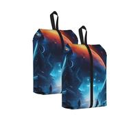One Size Travel Shoe Storage Bag, Science Fiction Future Print Foldable Dust-Proof Shoe Packing Organizer, Gifts for Women and Men