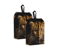 One Size Travel Shoe Storage Bag, The deep-Eyed Leopard Print Foldable Dust-Proof Shoe Packing Organizer, Gifts for Women and Men