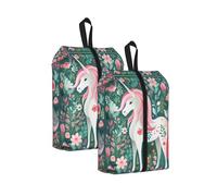One Size Travel Shoe Storage Bag, Unicorn with Pink Hair Print Foldable Dust-Proof Shoe Packing Organizer, Gifts for Women and Men