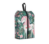 One Size Travel Shoe Storage Bag, Unicorn with Pink Hair Print Foldable Dust-Proof Shoe Packing Organizer, Gifts for Women and Men