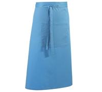 Colours Bar Apron Workwear (Long Continental Style) Pack of 2 Premier Turquoise One Size
