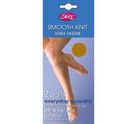(One Size (UK Shoe 3-8), Honey) Silky Womens/Ladies Smooth Knit Knee Highs (2 Pairs)