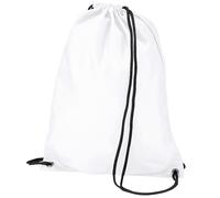 Bagbase Men's Budget Water Resistant Sports Gymsac Drawstring Bag (11 Litres) Pack of 2 in White Bagbase White