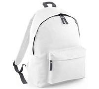 (One Size, White/Graphite) Bagbase Original Fashion Backpack