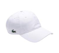 (One Size, White) Lacoste Logo Taffeta Adjustable Baseball Cap