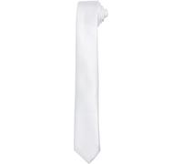 (One Size, White) Premier Tie - Mens Slim Retro Work Tie