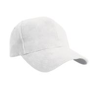 Result Pro Style Heavy Brushed Cotton Baseball Cap in White Result White One Size