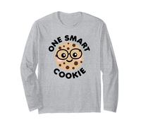 One Smart Cookie Cute Kawaii Nerd Humor Cartoon Long Sleeve T-Shirt
