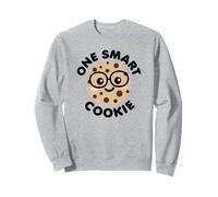 One Smart Cookie Cute Kawaii Nerd Humor Cartoon Sweatshirt