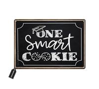 One Smart Cookie Sign Metal Tin Retro Sign Vintage Flowers Art Poster Kitchen Garden Wall Decor 8x12 Inch
