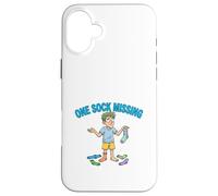 One Sock Missing Funny Laundry Problem Design Case for iPhone 16 Plus
