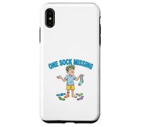 One Sock Missing Funny Laundry Problem Design Case for iPhone XS Max