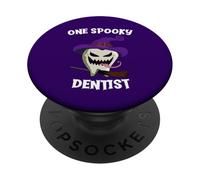 One Spooky Dentist Funny Monster Tooth Halloween PopSockets Adhesive PopGrip