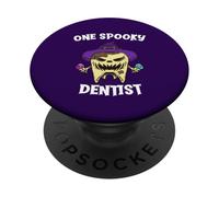 One Spooky Dentist Funny Monster Tooth Halloween PopSockets Adhesive PopGrip