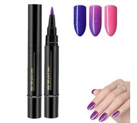 One Step 3-in-1 Pink to Purple Color Changing UV Gel Nail Pen - Light Reactive Color Change, Glossy Finish, Smooth Application for DIY Manicure, Soak-Off & Quick Curing, No Base Coat Required