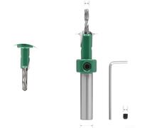 One-Step Adjustable Countersink Drill Bit, 90 Degree Alloy Step Drill for Wood, Self Tapping Screw Installer for Cordless and Hand Drills(A)