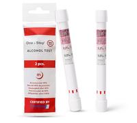 One Step Alcohol Breathalyser Kit, 2 Disposable Breathalyser Tests