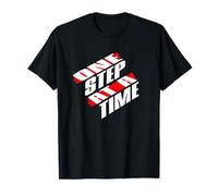 One Step at a Time Abstract Steps Graphic T-Shirt
