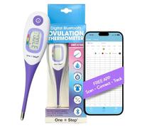 One Step Basal Body Temperature Thermometer with Bluetooth - Digital Ovulation & BBT Tracker with Automatic App Sync for Fertility & Cycle Monitoring