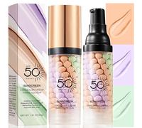 One Step Color Corrector Face Primer, 3-in-1 Skincare Makeup Primer Isolation Cream SPF 50, Oil-Control Foundation, Anti-Redness, Brightening, Moisturizing, Correcting Blemished Skin, Even Complexion