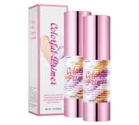 One Step Color Corrector Face Primer, Base Skin Perfecting Primer Isolation Cream to Invisible Pore,Brightening & Moisturizing Skin,Even Skin Tone and Oil Control (2Pcs)