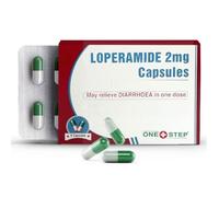 One Step Diarrhoea Relief 2mg Capsules Loperamide Hydrochloride 24 Capsules - 4 Packs