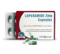 One Step Diarrhoea Relief 2mg Capsules Loperamide Hydrochloride Tablets (6 Tablets - 1 Pack)