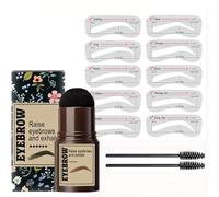 One Step Eyebrow Stencil Kit Long Lasting Brow Definer with 10 Reusable Stencils Multifunctional for Eyebrows Hairline