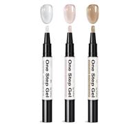 One Step Gel Nail Polish Pen Set, 3-in-1 Solid Color Nail Art Pen, 3Pcs