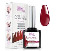 One Step Gel Nail Polish UV/LED 12 ml - Dark Red - UV Nail Polish for Shiny Nails Immediately with or without Base and Top Coat