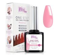 One Step Gel Nail Polish UV/LED 12 ml - Soft Pink - Gel Polish - Instant Shiny Nail Polish with or without Base and Top Coat