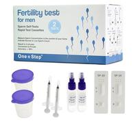One Step Male Fertility Test Kit, 2-Test Pack - Home Sperm Check Test for Men - Quick Male Fertility Rapid Test - Detects SP-10 Protein & Estimates Sperm Concentration - in Vitro Infertility Aid