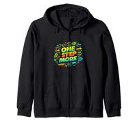 One Step More Running Motivation Design Zip Hoodie