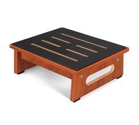 One Step Stool for Adults Seniors with Non-Slip Rubber Stepping Surface, Heavy Duty Wooden Step Stool with 450 LBS Capacity Bed Steps for High Beds, Bathroom, Bedroom, Kitchen & Kids Bedside Support