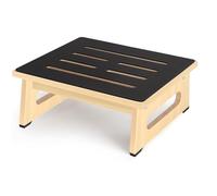 One Step Stool for Adults Seniors with Non-Slip Rubber Stepping Surface, Heavy Duty Wooden Step Stool with 450 LBS Capacity Bed Steps for High Beds Bathroom Bedroom Kitchen (Natural, 5.5inch/14CM)