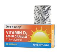 One Step | Vitamin D 800IU | Colecalciferol Capsules | Vitamin D Supplements for Women & Men