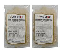 One Stop Dealer Potato Chips Wafer (For Frying) (200 Gram) - Ready to Fry or Bake - With no Added Salt - Dry Potato Fryums, For Snack, For Farahal, For Upwas (Pack of 2)