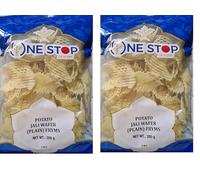 One Stop Dealer Potato Jali Wafer (Plain) Fryms (200 Gram) - Raw Potato Chips, (Crunchy, Thin & Tasty), Ready to Fry Jaali Potato Chips for Snacks Tea Time Chips and farahal/Upwas Chips (Pack of 2)