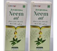 One Stop Dealers Ayurveda Neem Oil 100ml | Cold Pressed Pure Neem Seed Ayurvedic Herbal Oil | Natural Skin, Hair & Scalp Care (Pack of 2)
