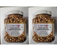 One Stop Dealers Chana Roasted Unsalted 400g - Crunchy, Nutritious Snack, High in Protein and Fiber (Pack of 2)