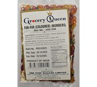 One Stop Dealers Far Far (Fryums) - A Flaky, Crispy And A Bit Sweet And Salty In Taste Vibrant Snacks - Either Eaten As A Snacks Or Served To Accompany A Meal (Colored Numbers, Pack of 1)
